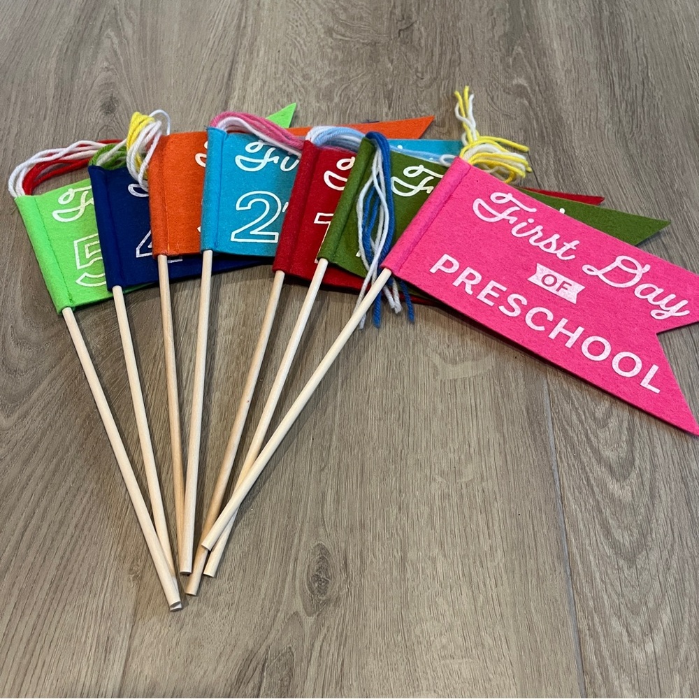 Reversible “First Day of School” Flags